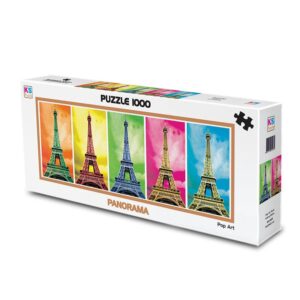 Panoramik Pop Art Eyfel Kulesi Puzzle & Yapboz - 1000 Parça